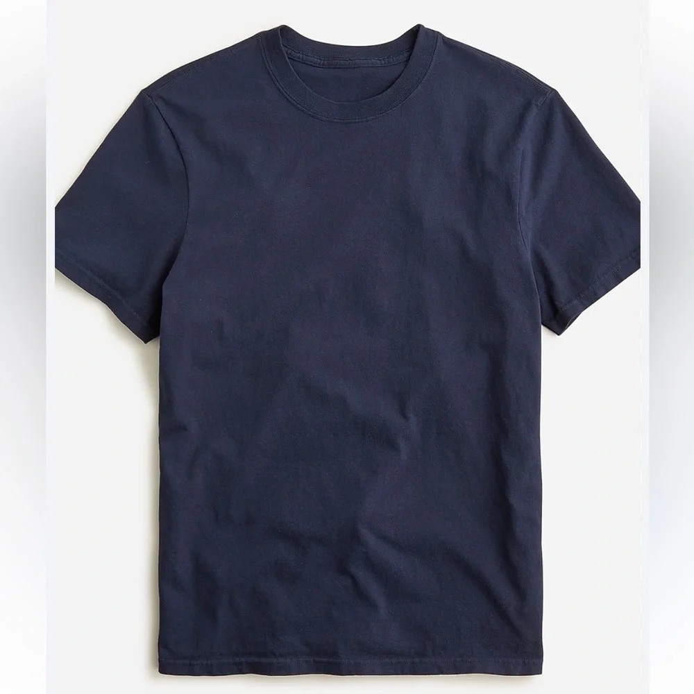 J.Crew washed navy blue short sleeve cotton T-shirt Size L